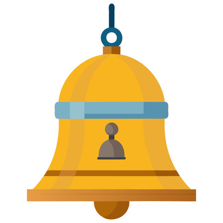 Isolated bell on a white background, vector illustration. Vector illustrationのイラスト素材