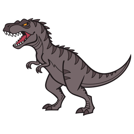 Tyrannosaurus rex. Vector illustration on white background.のイラスト素材