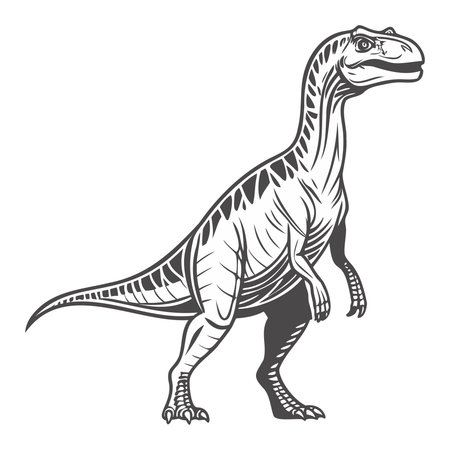 Tyrannosaurus rex isolated on white background. Vector illustration.のイラスト素材