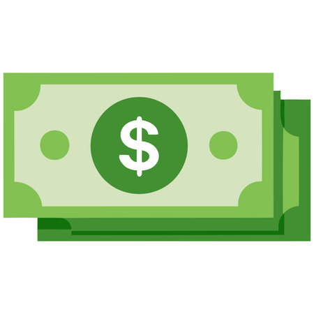 Isolated banknote icon on a white background, Vector illustration.のイラスト素材