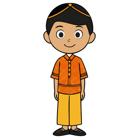 cute indian boy avatar character vector illustration design vector illustration designのイラスト素材