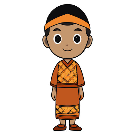 Thai boy cartoon icon vector illustration graphic design vector illustration graphic designのイラスト素材
