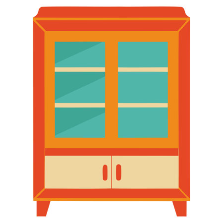 Cupboard icon. Flat illustration of cupboard vector icon for web designのイラスト素材