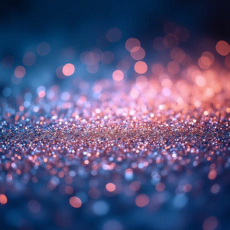 glitter vintage lights background. silver and blue. de-focused