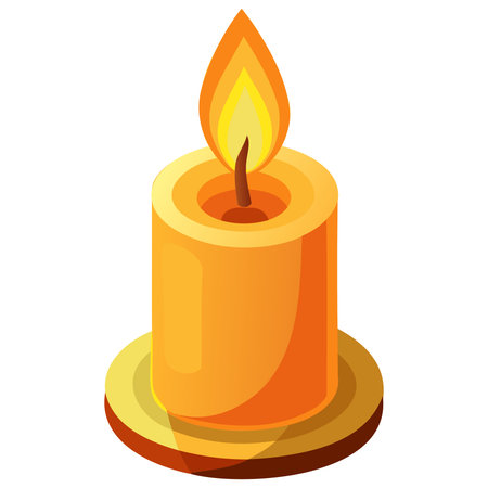 Candle icon. Isometric 3d illustration of candle vector icon for webのイラスト素材