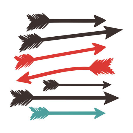 arrows vector set on white background. arrows vector set for web designのイラスト素材