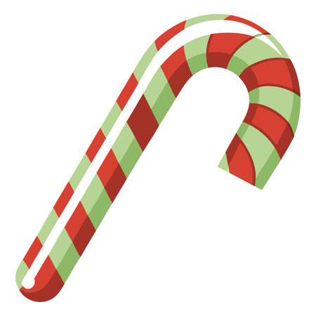 Candy cane icon. Flat illustration of candy cane vector icon for webのイラスト素材