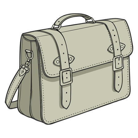 Illustration of a hand-drawn briefcase on a white backgroundのイラスト素材
