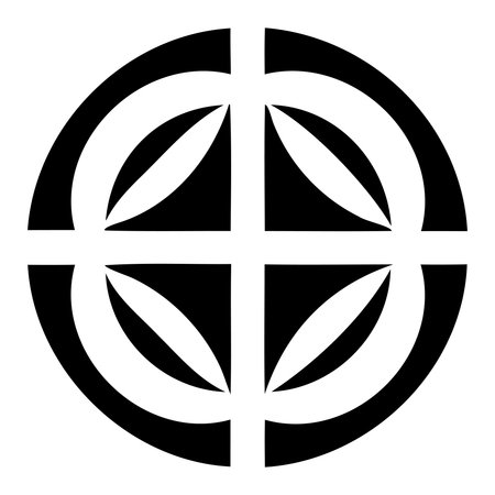 Geometric circle element. Circular, concentric and radial lines. Geometric circle elementのイラスト素材