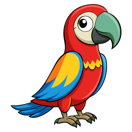 Parrot on a white background. Vector illustration, eps 10のイラスト素材