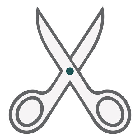 Scissors flat icon. Tailor vector illustration isolated on white. Scissors gradient style design, designed for web and app. Eps 10のイラスト素材