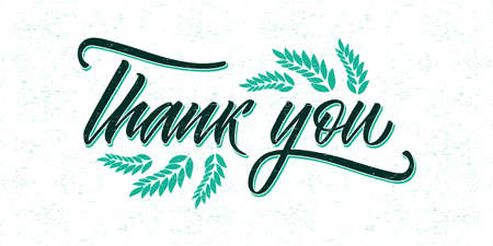 Thank you handwritten inscription. Thank you letter and thanksgiving typography. Vector design for banner, backdrops, posters, greeting cards. Vector calligraphy.のイラスト素材