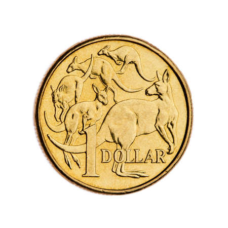 Australian 1 dollar coinの写真素材
