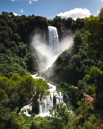 Farterfall in Italian landscape and riversの写真素材