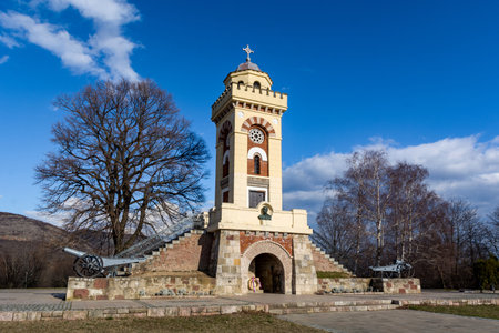 Cegar, Serbia - February 21. 2022 Monument dedicated to heroic battle of Stevan Sindjelic in First Serbian Uprising against Ottoman Turksのeditorial素材
