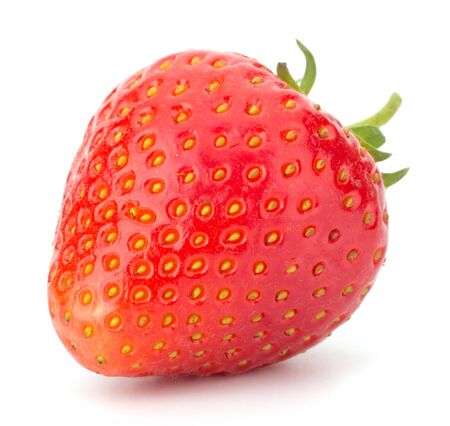 Strawberry isolated on white background closeupの写真素材
