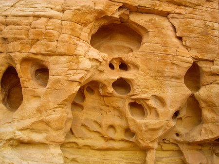 Erosion at work on sandstone formationsの写真素材