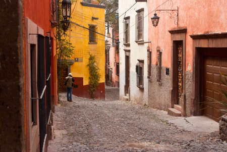 Photographer on side street in Mexicoのeditorial素材