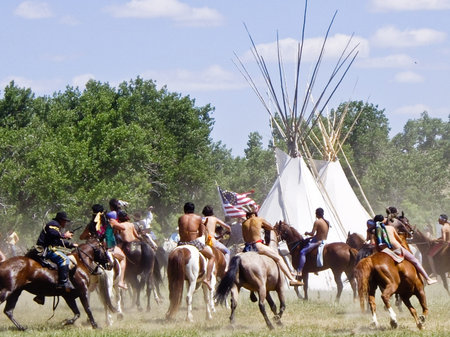 Locals re-enact Custers Last Stand