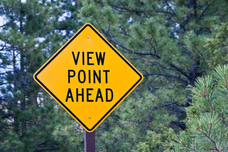 Sign for View Point Ahead, USAの写真素材