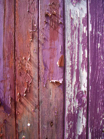 Flaking paint on old wood boardsの写真素材