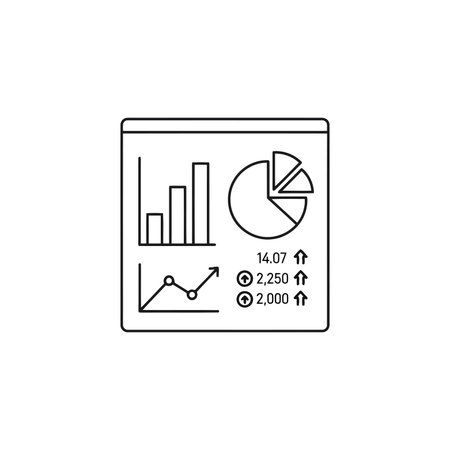 Chart icon in trendy flat style isolated on white background. Vector illustration.のイラスト素材