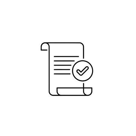 document check mark icon. perfect for application, web,  and presentation template. icon design line styleのイラスト素材