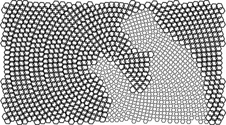 abstract black and white pattern on a white background, vector illustration