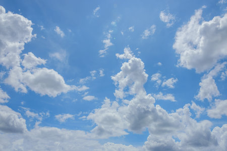 Blue sky background with white clouds