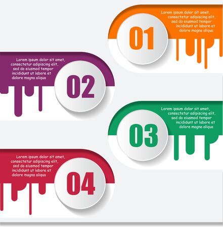 Abstract info graphics number options templateのイラスト素材