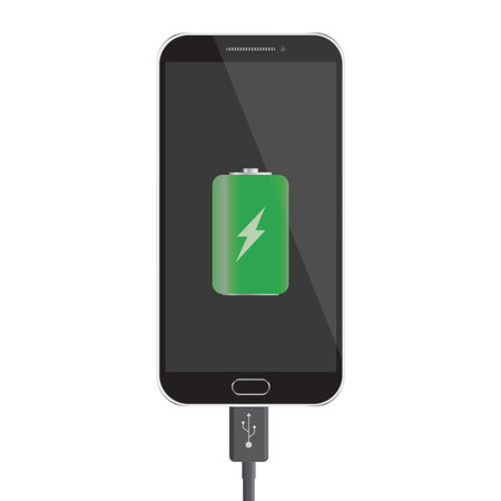 smartphone battery charge design. Vector illustrationのイラスト素材