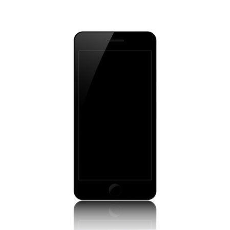 New realistic mobile smart phone modern style isolated on white background.のイラスト素材