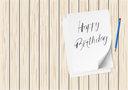 Happy birthday to you, vector lettering, greeting card designのイラスト素材