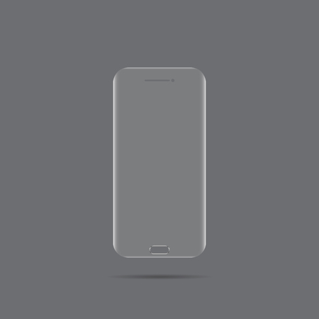 Glass screen protector for smartphone. Mobile cover accessory for displayのイラスト素材