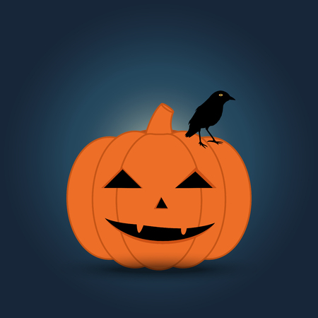 Halloween pumpkin. Vector Illustration.のイラスト素材