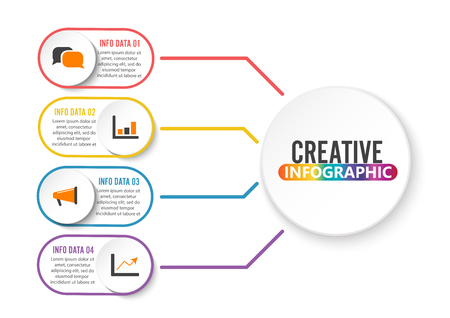 Timeline infographics design vector and marketing icons can be used for workflow layout, diagram, annual report, web design. Business concept with 4 options, steps or processes.のイラスト素材