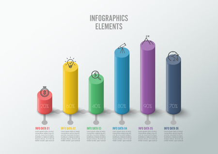 Infographic design template can be used for workflow layout, diagram, number options, web design. Infographic business concept with options, parts, steps or processes. Abstract background.のイラスト素材