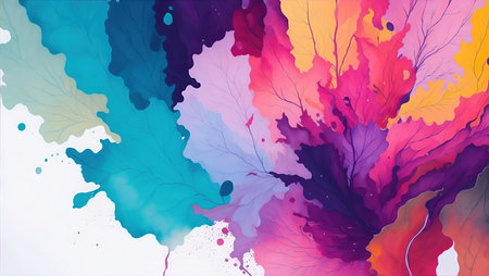 Abstract colorful watercolor background. AI Generativeの素材