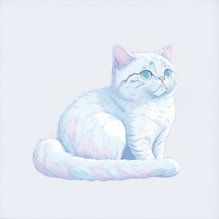 Cute cat pastel colorの素材
