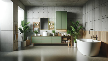 Modern Living Room Interior with Natural Lightの素材