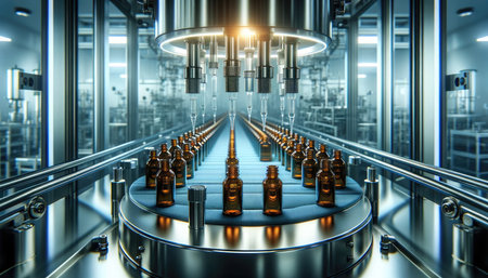 Pharmaceutical Production Line with Glass Bottlesの素材