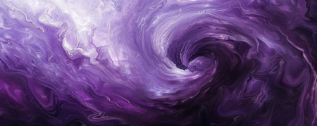 Energetic brushstrokes in varying shades of purple that swirl together in a tornadolike shapeの素材