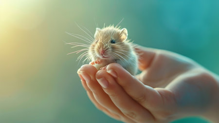 Cute Hamster in Handsの素材