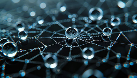 Dew Drops on Spiderwebの素材