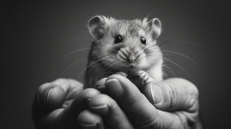 Cute Hamster in Handsの素材