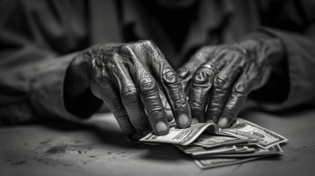 Hands Counting Moneyの素材