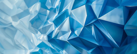 Abstract blue and white geometric shapes.の素材