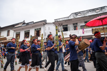 LUANGPRABANG, LAOS- DEC 9: Celebration 20th anniversary of Luang-Prabang World Heritage Site on...