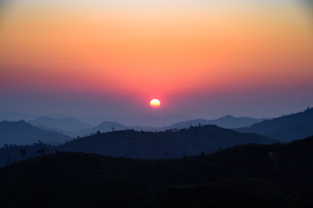 Scenic destination in the morning at Kanchanaburi