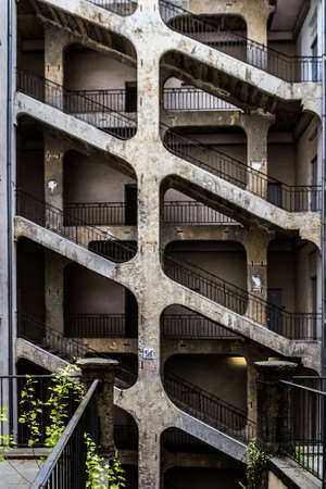 Cour des Voraces Traboule - Lyonの写真素材